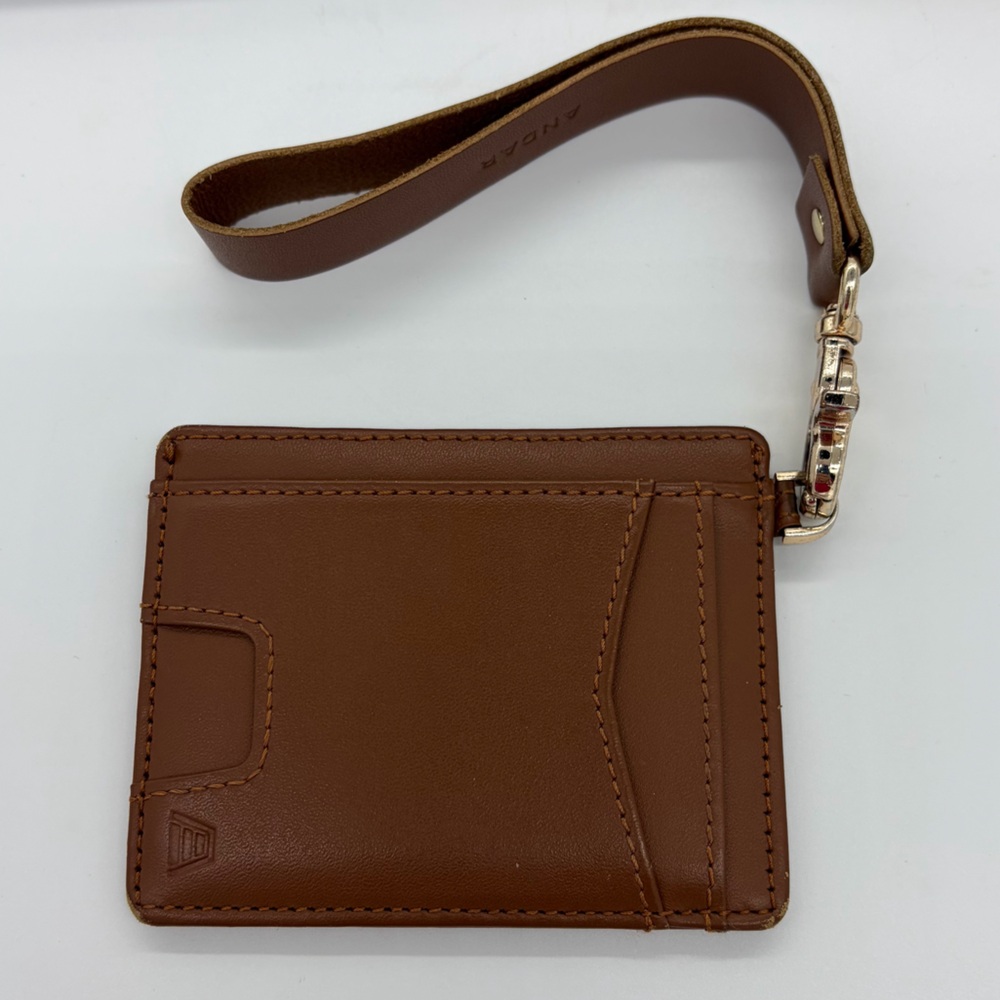 Andar The Denner Wristlet - Cognac Tan